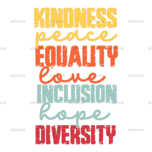 Black Kindness Peace Equality Love DTF Transfer