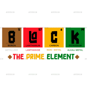 Black The Prime Element-4 DTF Transfer