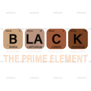 Black The Prime Element-8 DTF Transfer