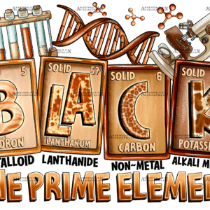Black The Prime Element-9 DTF Transfer