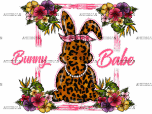 Bunny Babe Frame DTF Transfer
