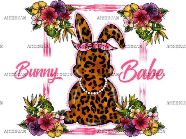 Bunny Babe Frame DTF Transfer
