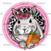 Bunny Cowhide Pink Hallow DTF Transfer