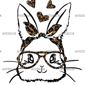 Bunny Leopard DTF Transfer