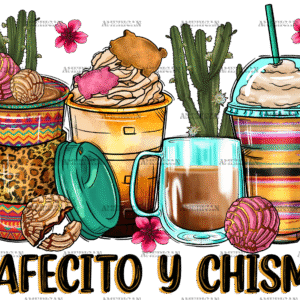 Cafecito Y Chisme Coffee Cups DTF Transfer