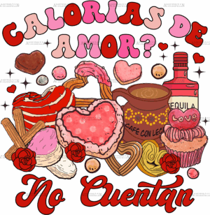 Calorias De Amor No Cuentan DTF Transfer