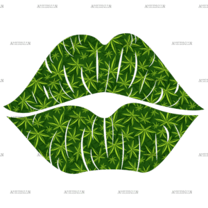 Cannabis Sexy Lip Kisses DTF Transfer