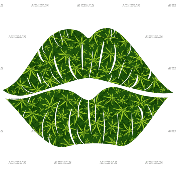 Cannabis Sexy Lip Kisses DTF Transfer