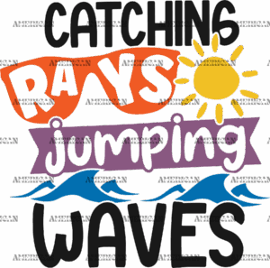 Catching Rays And Jumping Waves DTF Transfer