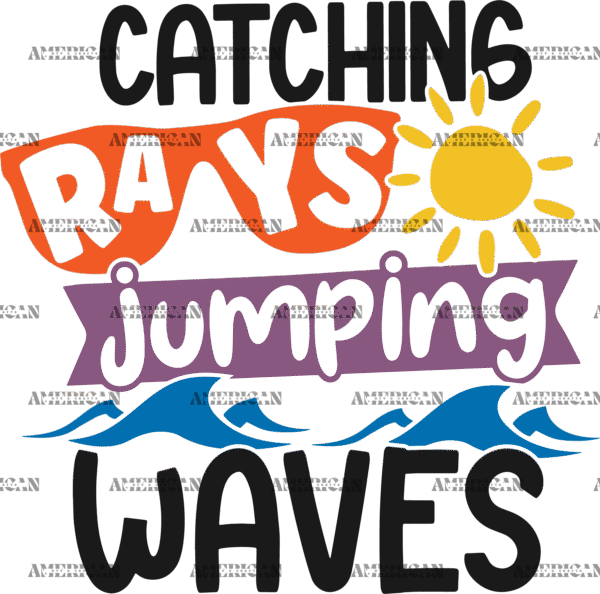 Catching Rays And Jumping Waves DTF Transfer