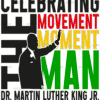 Celebrating The Movement Moment Man Dr. MLK Jr. Black DTF Transfer