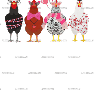 Chicken Valentine DTF Transfer