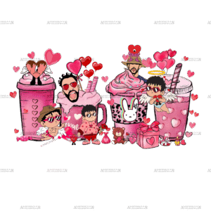 Coffee Bad Bunny Valentine DTF Transfer
