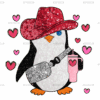 Cowgirl Love Penguin DTF Transfer