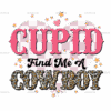 Cupid Find Me A Cowboy-4 DTF Transfer