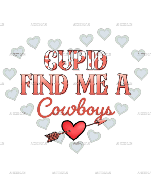 Cupid Find Me A Cowboys DTF Transfer