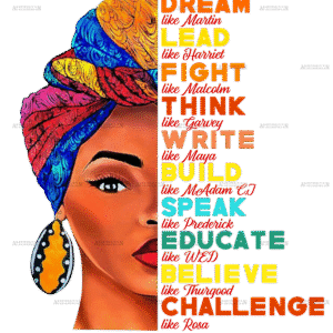 Dream Like Martin Afro Girls Black History Month DTF Transfer
