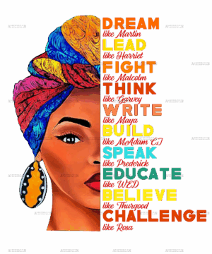 Dream Like Martin Afro Girls Black History Month DTF Transfer
