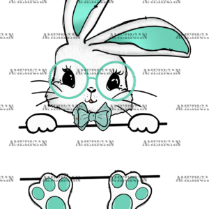 Easter Bunny Name Frame DTF Transfer