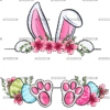 Easter Bunny Name Frame Pink DTF Transfer