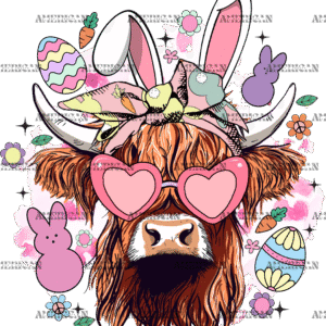Easter Cow DTF Transfer
