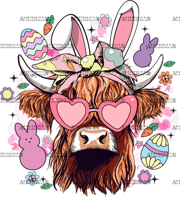 Easter Cow DTF Transfer