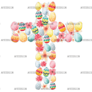 Easter Eggs Cross DTF Transfer