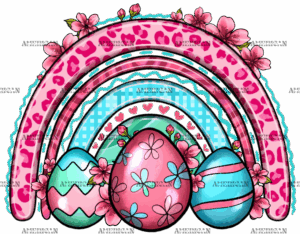Easter Eggs Rainbow DTF Transfer