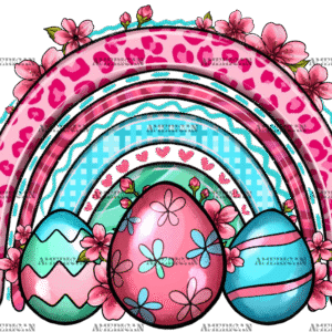 Easter Eggs Rainbow DTF Transfer