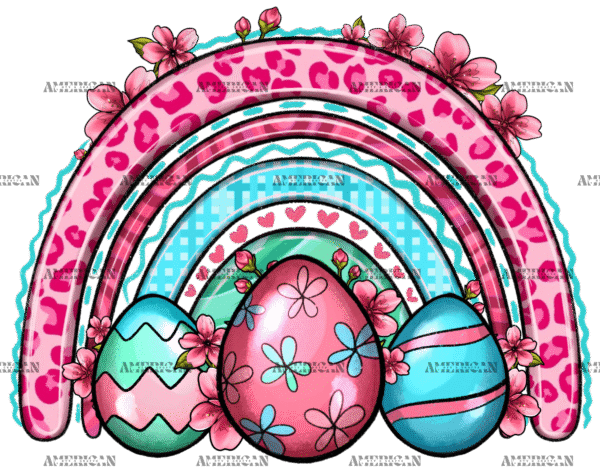 Easter Eggs Rainbow DTF Transfer