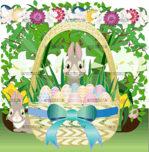 Easter Garden DTF Transfer