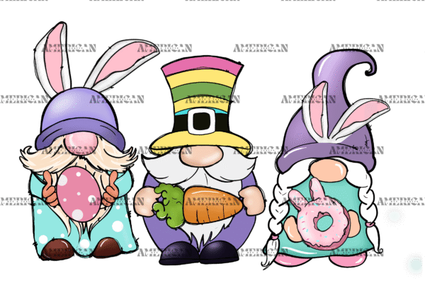 Easter Gnomies-2 DTF Transfer