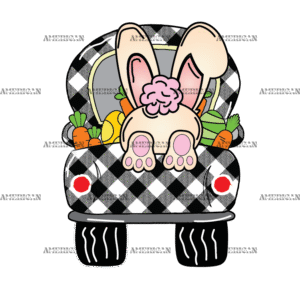 Easter Truck DTF Transfer