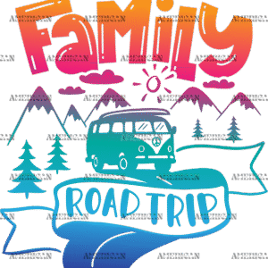 Family Road Trip Color DTF Transfer