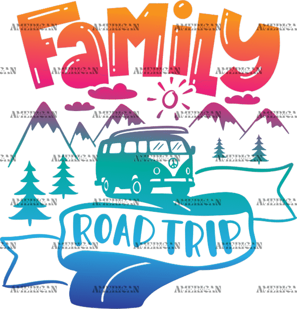 Family Road Trip Color DTF Transfer