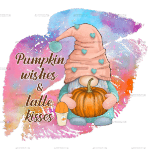 Gnome Latte Kisses DTF Transfer