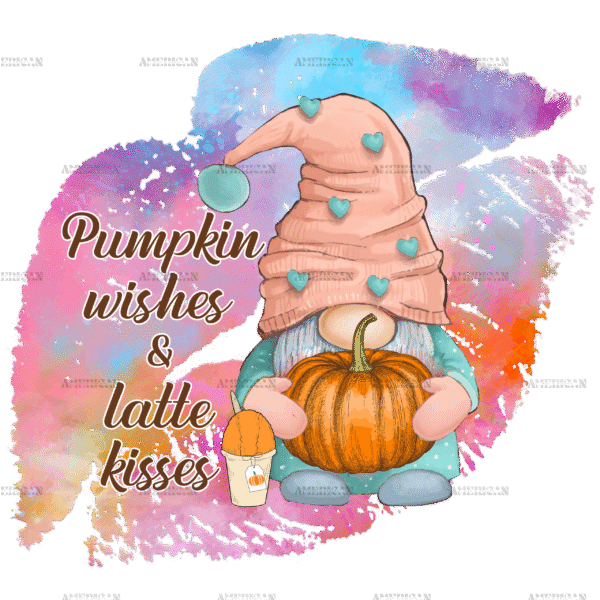 Gnome Latte Kisses DTF Transfer