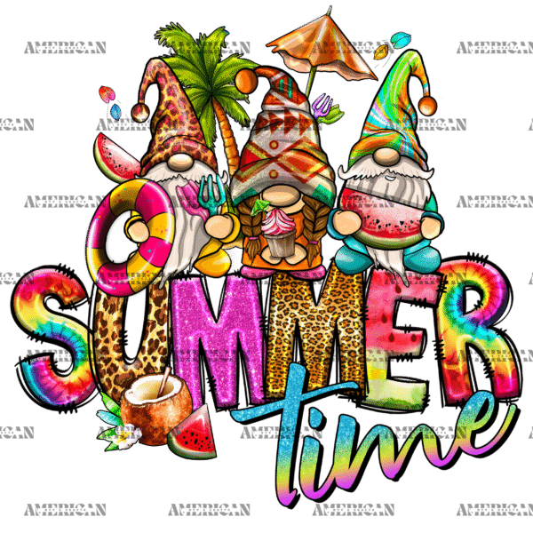 Gnomies Summer Time DTF Transfer