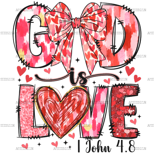 God Is Love Bow DTF Transfer