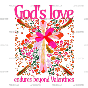 God's Love Endures Beyond Valentines DTF Transfer