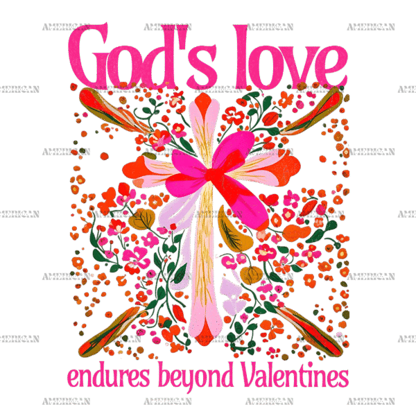 God's Love Endures Beyond Valentines DTF Transfer