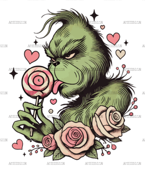 Grinch Sucker DTF Transfer