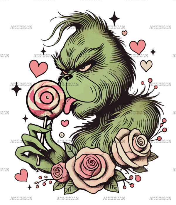 Grinch Sucker DTF Transfer