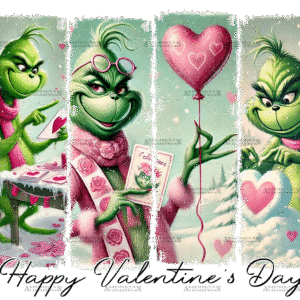 Grinch Valentine DTF Transfer