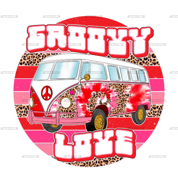 Groovy Love Leopard DTF Transfer