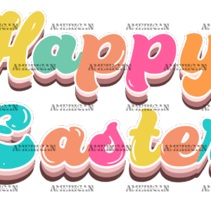 Happy Easter DTF Transfer