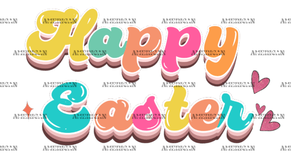 Happy Easter DTF Transfer