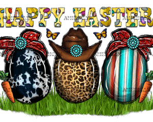 Happy Easter Cowboy Eggs DTF Transfer