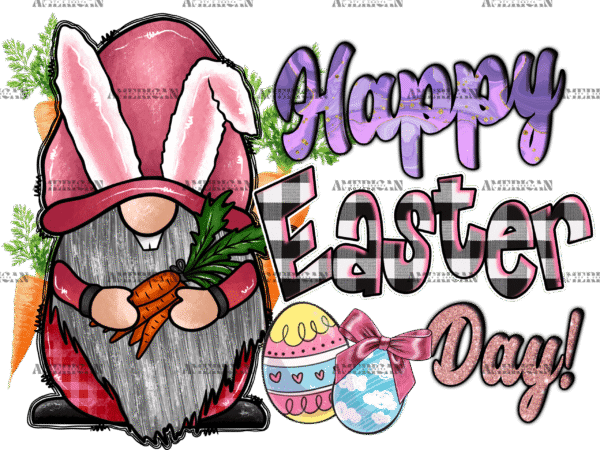 Happy Easter Day Gnome DTF Transfer