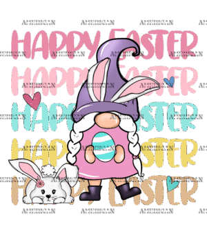 Happy Easter Gnome DTF Transfer